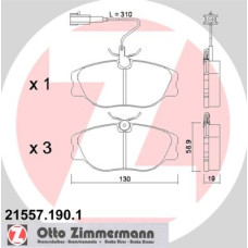 Передние тормозные колодки 215571901 Otto Zimmermann