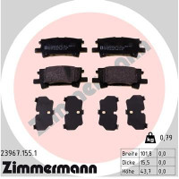 Задние тормозные колодки 239671551 Otto Zimmermann