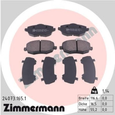 Передние тормозные колодки 240731651 Otto Zimmermann