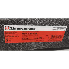 400.6473.20 Zimmermann Задний тормозной диск 296x10 на MERCEDES-BENZ VITO АВТОБУС (W639) с двигателем 116 CDI 4x4 (639.701, 639.703, 639.705)