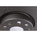 Спортивний передній гальмівний диск з насічками 312x25 Zimmermann Black Z