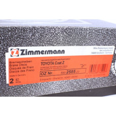 590.2585.20 Zimmermann Задний тормозной диск 280x10 на TOYOTA AVENSIS СЕДАН (_T25_) с двигателем 2.0 D-4D (ADT250_)