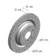 400.3687.52 Zimmermann Sport Z Спортивный задний тормозной диск с перфорацией 330x22 на MERCEDES-BENZ M-CLASS (W166) с двигателем ML 500 4-matic (166.073)