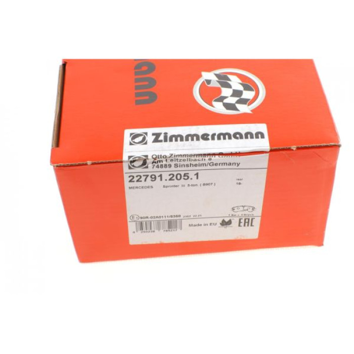 22791.205.1 Задние тормозные колодки Otto Zimmermann 22791.205.1 Задние тормозные колодки Otto Zimmermann