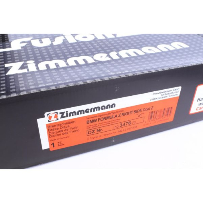 150.3476.70 Zimmermann Formula Z Задній правий гальмівний диск 370x24 на BMW 6 Cabriolet (E64) з двигуном M 150.3476.70 Zimmermann Formula Z Задній правий гальмівний диск 370x24 на BMW 6 Cabriolet (E64) з двигуном M