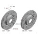 100.3300.53 Zimmermann Black Z Спортивный передний тормозной диск с насечками 312x25 на VW PASSAT (3G2, CB2) с двигателем 1.4 TSI