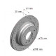 150.1286.52 Zimmermann Sport Z Спортивный задний тормозной диск с перфорацией 298x20 на BMW 5 (E39) с двигателем 540 i