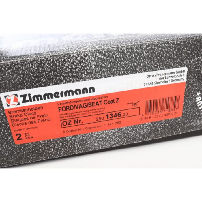 250.1346.20 Передний тормозной диск 300x26 Otto Zimmermann CoatZ 250.1346.20 Передний тормозной диск 300x26 Otto Zimmermann CoatZ