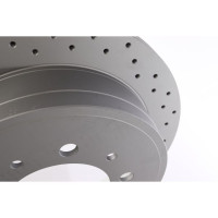 590.2817.52 Zimmermann Sport Z Спортивный задний тормозной диск с перфорацией 345x18 на TOYOTA LAND CRUISER 200 (_J2_) с двигателем 4.5 D4-D (VDJ200)