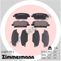 Передние тормозные колодки 240871751 Otto Zimmermann