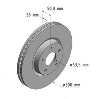 250.1375.20 Zimmermann Передний тормозной диск 300x28 на FORD MONDEO V Turnier (CF) с двигателем 1.5 EcoBoost