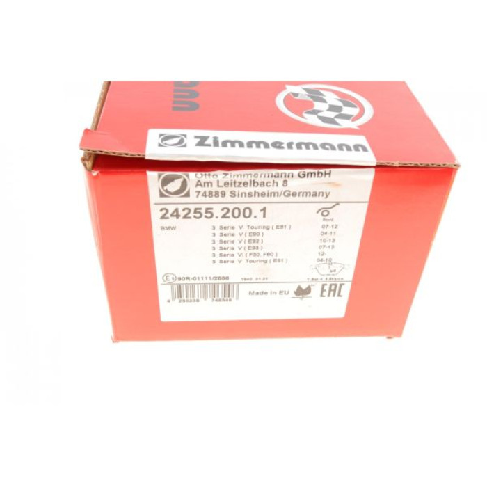 24255.200.1 Передние тормозные колодки Otto Zimmermann 24255.200.1 Передние тормозные колодки Otto Zimmermann