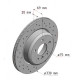 150.3484.52 Zimmermann Sport Z Спортивный задний тормозной диск с перфорацией 330x20 на BMW 5 (F10) с двигателем 535 i