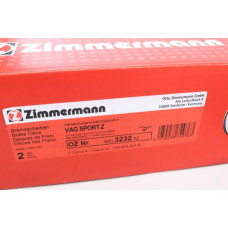 600.3232.52 Zimmermann Sport Z Спортивный задний тормозной диск с перфорацией 294x22 на VW MULTIVAN T5 (7HM, 7HN, 7HF, 7EF, 7EM, 7EN) с двигателем 2.0 BiTDI 4motion