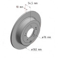 Задній гальмівний диск 302x10 Zimmermann CoatZ