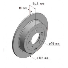 285.3532.20 Zimmermann Задний тормозной диск 302x10 на HYUNDAI TUCSON (TL, TLE) с двигателем 1.6 GDi