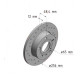 600.3222.52 Zimmermann Sport Z Спортивный задний тормозной диск с перфорацией 256x12 на VW JETTA III (1K2) с двигателем 2.0 FSI