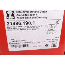 Передние тормозные колодки 214861901 Otto Zimmermann