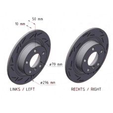 150.2923.53 Zimmermann Black Z Спортивный задний тормозной диск с насечками 296x10 на MINI MINI PACEMAN (R61) с двигателем John Cooper Works ALL4