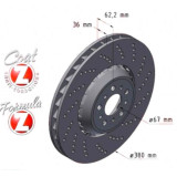 Передний правый тормозной диск 380x36 150299470 Otto Zimmermann Formula Z