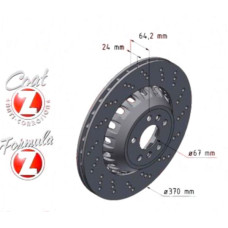 150.5808.70 Zimmermann Formula Z Задний правый тормозной диск 370x24 на BMW X3 (G01, F97) с двигателем M Competition
