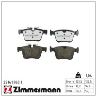 22141.960.1 Zimmermann rd:z Задние тормозные колодки на POLESTAR POLESTAR 2 (534) с двигателем EV 220 кВт (299 л.с.)