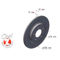 285.3544.52 Zimmermann Sport Z Спортивный задний тормозной диск с перфорацией 251,5x10 на HYUNDAI TUCSON (NX4E, NX4A) с двигателем 2.0 CRDi