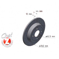 320.3810.52 Zimmermann Sport Z Спортивный задний тормозной диск с перфорацией 262x10 на HYUNDAI BAYON (BC3) с двигателем 1.2 MPI
