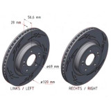 Спортивний передній гальмівний диск з насічками 320x28 320381953 Otto Zimmermann Black Z
