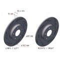 Спортивний задній гальмівний диск з насічками 302x10 Zimmermann Black Z