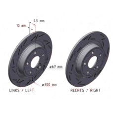 400.3682.53 Zimmermann Black Z Спортивный задний тормозной диск с насечками 300x10 на MERCEDES-BENZ SLC (R172) с двигателем 260 (172.435)
