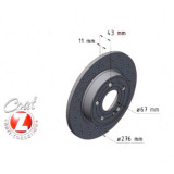 Спортивный задний тормозной диск с перфорацией 276x11 400553952 Otto Zimmermann Sport Z