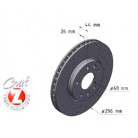 470.5411.52 Zimmermann Sport Z Спортивный передний тормозной диск с перфорацией 296x26 на RENAULT ARKANA I (LCM_, LDN_) с двигателем 1.6 E-TECH 145 (LDMU)