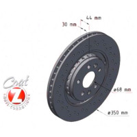 470.5418.52 Zimmermann Sport Z Спортивный передний тормозной диск с перфорацией 350x30 на NISSAN QASHQAI III (J12) с двигателем 1.5 VC-T e-Power 151 кВт (205 л.с.)