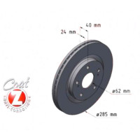 540.5317.20 Zimmermann Передній гальмівний диск 285x24 на SUZUKI SWIFT V (AZ) з двигуном 1.4 Sport SHVS