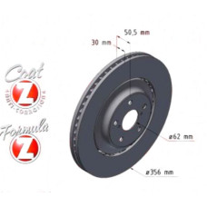 590.2836.75 Zimmermann Formula Z Передній лівий гальмівний диск 356x30 на LEXUS GS (_L1_) з двигуном 350 (GRL10_, GWL10_, GRL10R, GRL12)