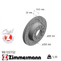 Спортивний задній гальмівний диск з перфорацією 269x20 Zimmermann Sport Z