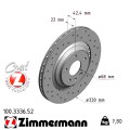 Спортивний задній гальмівний диск з перфорацією 330x22 Zimmermann Sport Z