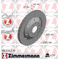 100.3342.70 Zimmermann Formula Z Задний правый тормозной диск 335x22 на AUDI A6 Avant (4B5, C5) с двигателем RS6 quattro