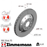Задний правый тормозной диск 335x22 100334675 Otto Zimmermann Formula Z
