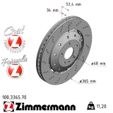 Передний тормозной диск 365x34 100336570 Otto Zimmermann Formula Z