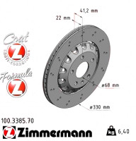 Задній гальмівний диск 330x22 100338570 Otto Zimmermann Formula Z