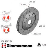 Передний тормозной диск 365x34 100338770 Otto Zimmermann Formula Z