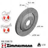 Задний тормозной диск 330x22 100338870 Otto Zimmermann Formula Z