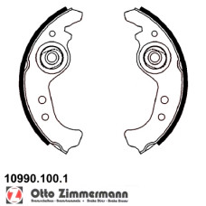 10990.100.1 Zimmermann Комплект тормозных колодок для стояночного тормоза на FIAT CINQUECENTO (170_) с двигателем 0.9 i.e. S (170AF, 170CF)