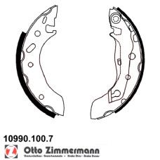 10990.100.7 Zimmermann Комплект тормозных колодок для стояночного тормоза на MAZDA 121 III (JASM, JBSM) с двигателем 1.8 D