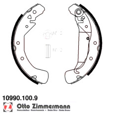 10990.100.9 Zimmermann Комплект тормозных колодок для стояночного тормоза на OPEL ASTRA F Caravan (T92) с двигателем 1.4 i (F08, C05)
