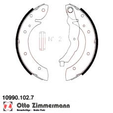 10990.102.7 Zimmermann Комплект тормозных колодок для стояночного тормоза на BMW 3 (E36) с двигателем 318 tds