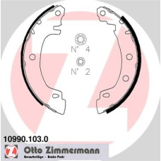 10990.103.0 Zimmermann Комплект тормозных колодок для стояночного тормоза на RENAULT MEGANE I Classic (LA0/1_) с двигателем 2.0 i (LA07, LA0G)