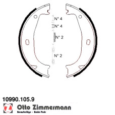 10990.105.9 Zimmermann Комплект тормозных колодок для стояночного тормоза на BMW 3 (E36) с двигателем 323 i